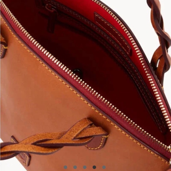 Elegant Brown Leather Handbag - Picture 3 of 9